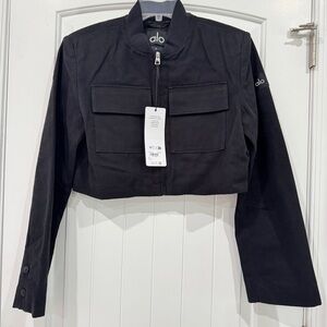 ALO Yoga Black Utility Cropped Jacket Main Character Jacket